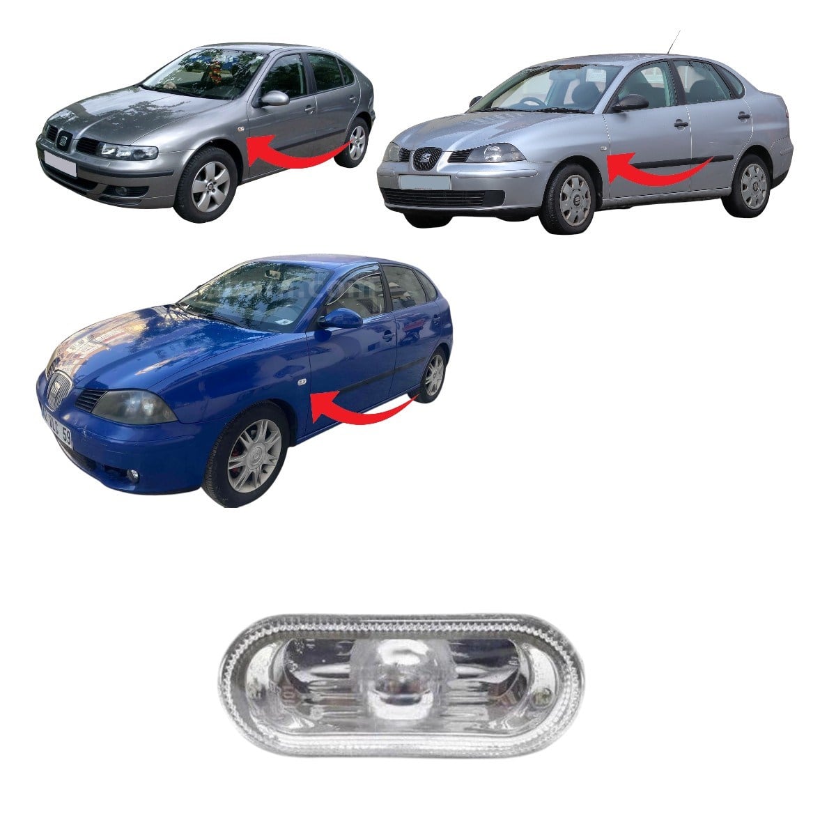 Leon-İbiza-Toledo-Cordoba Çamurluk Sinyali Şeffaf 2002-2008 6L0949117