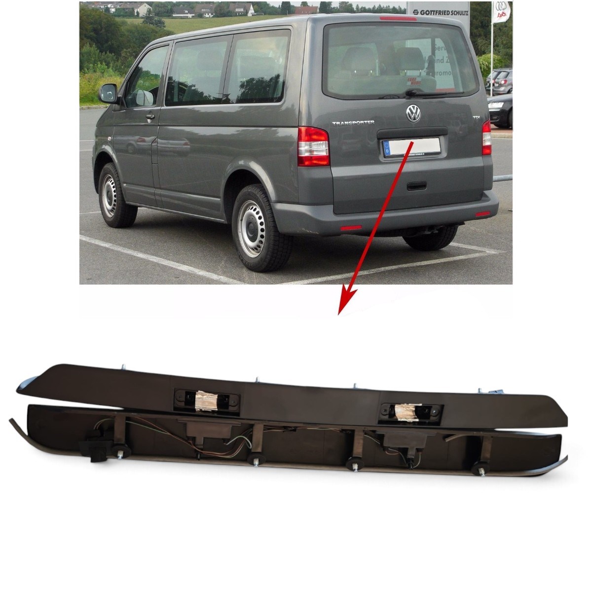 Transporter T5-T6 Plaka Lamba Çıtası 2005-2015 7E0827329F 9B9