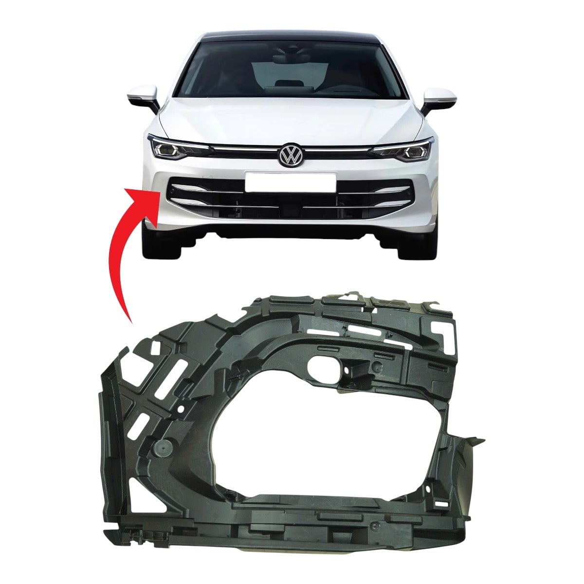 Vw Golf8 Ön Tampon Sis Braketi Sağ 2020-2024 5H0807724