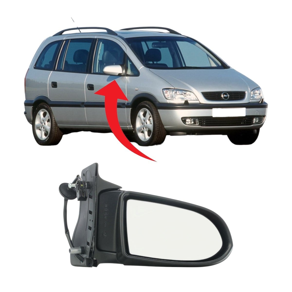 Opel Zafira A Sağ Ayna Elektrikli 5Pin 1999-2005 6428106