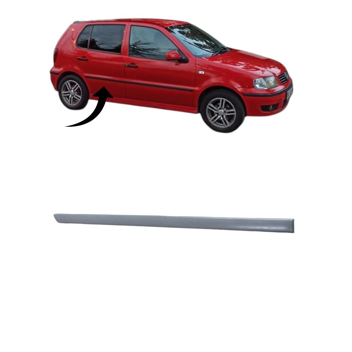 Polo Kapı Çıtası Arka Sağ Boyanır 1999-2002 6N4853074A GRU