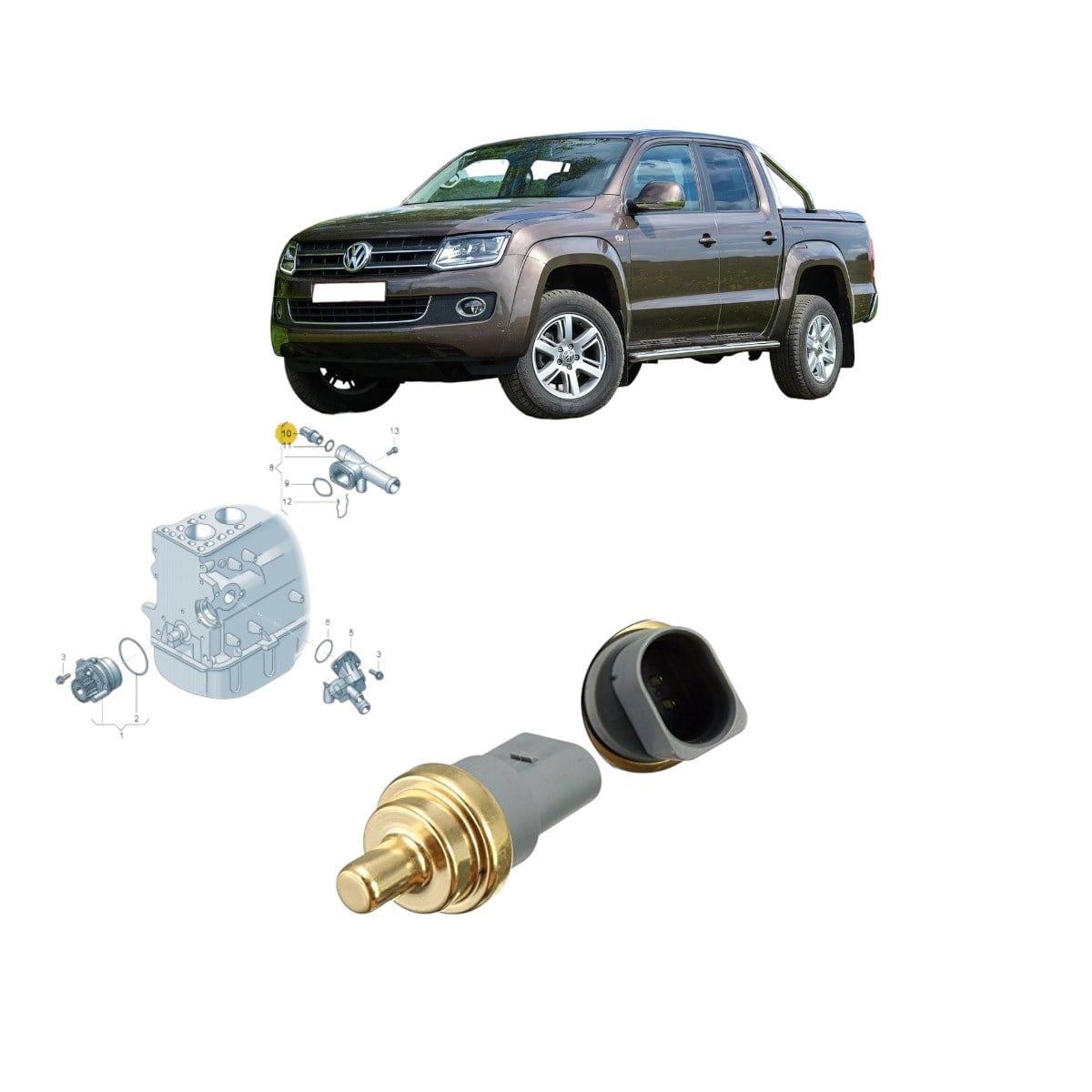 Vw Amarok Hararet Müşürü 2.0TDI 2010-2020 06A919501A