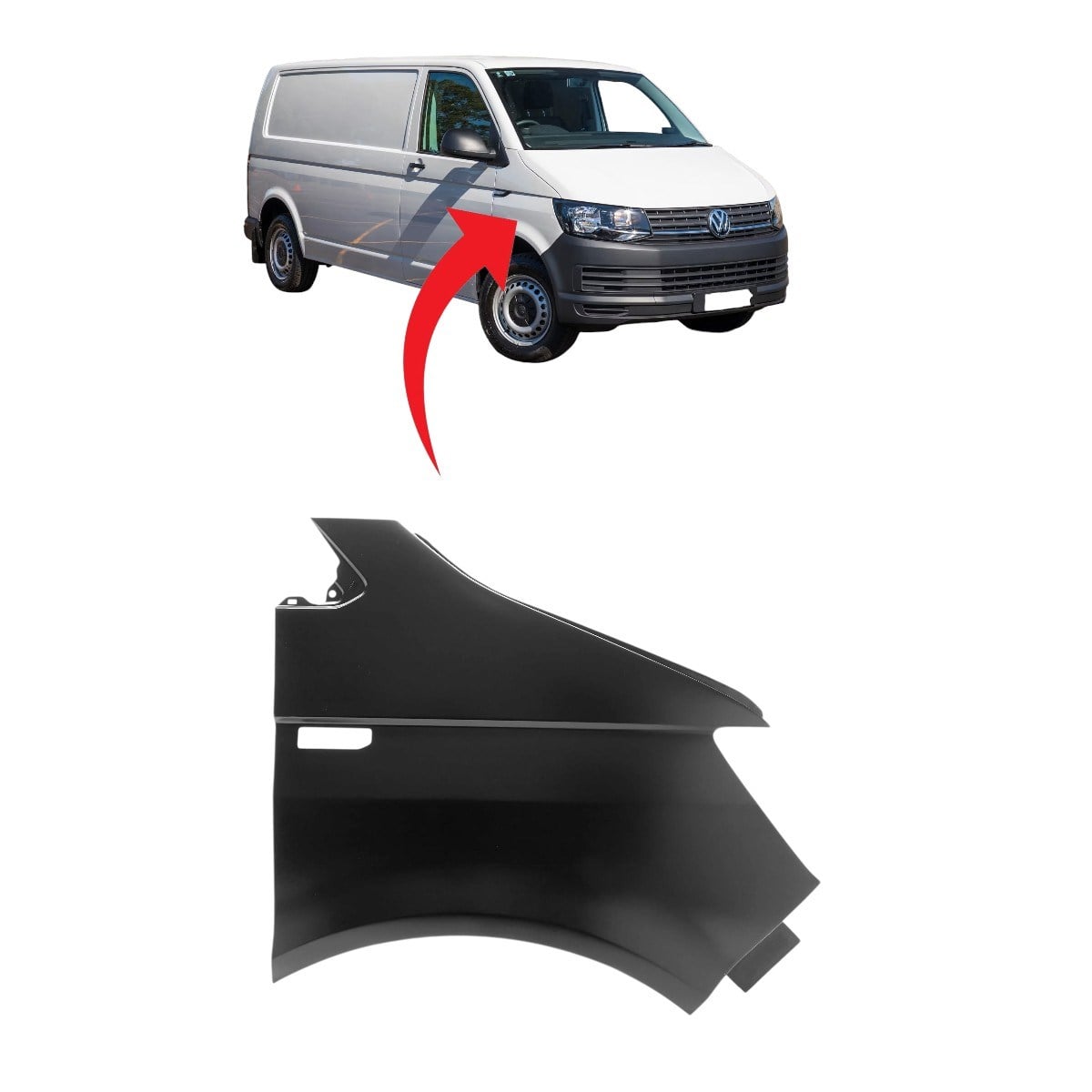 Vw Transporter T7 Sağ Çamurluk 2015-2020 7E0821102B