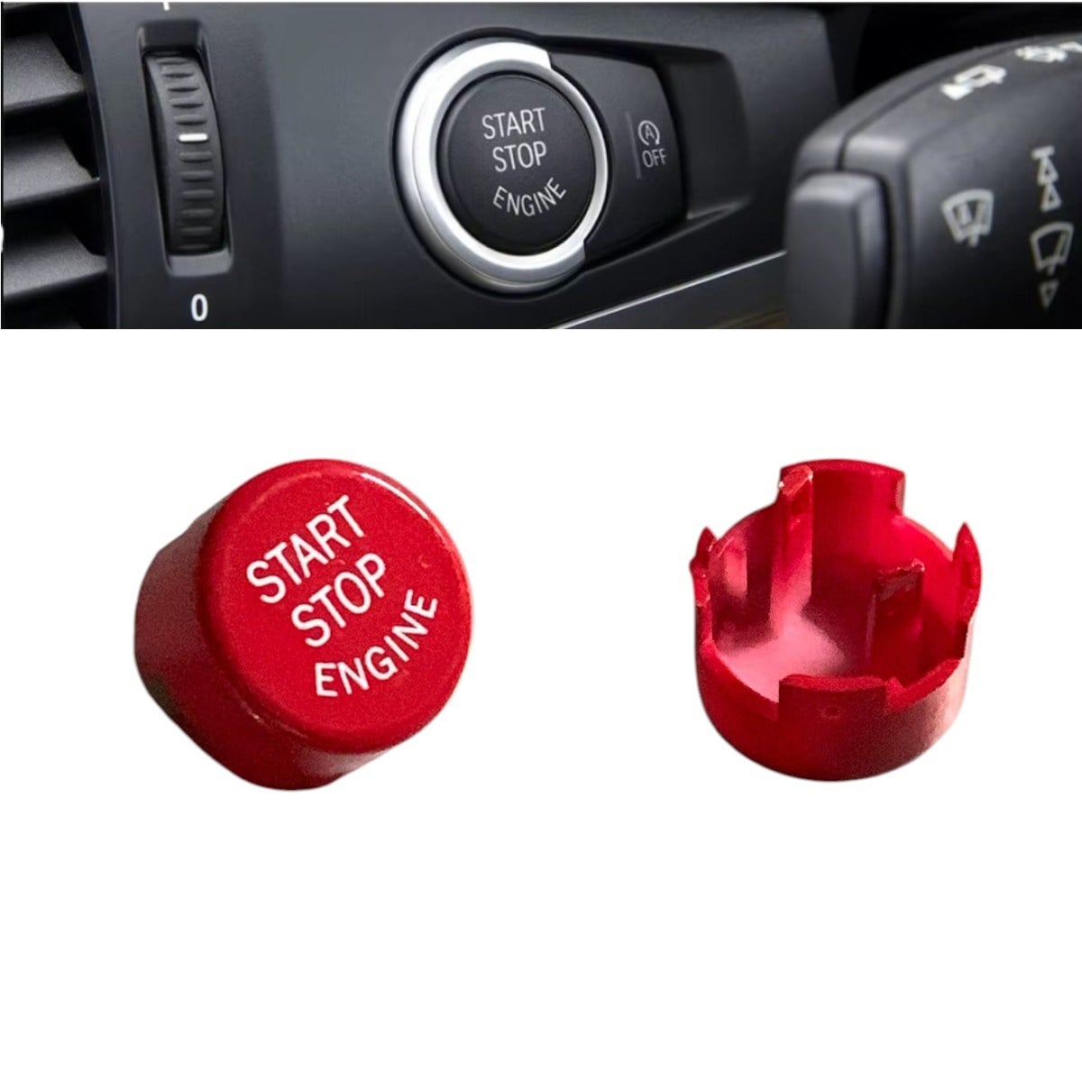 Bmw F10LCI F07 F11 F12 F13 F01 LCI Start Stop Düğme Kapak Kırmızı