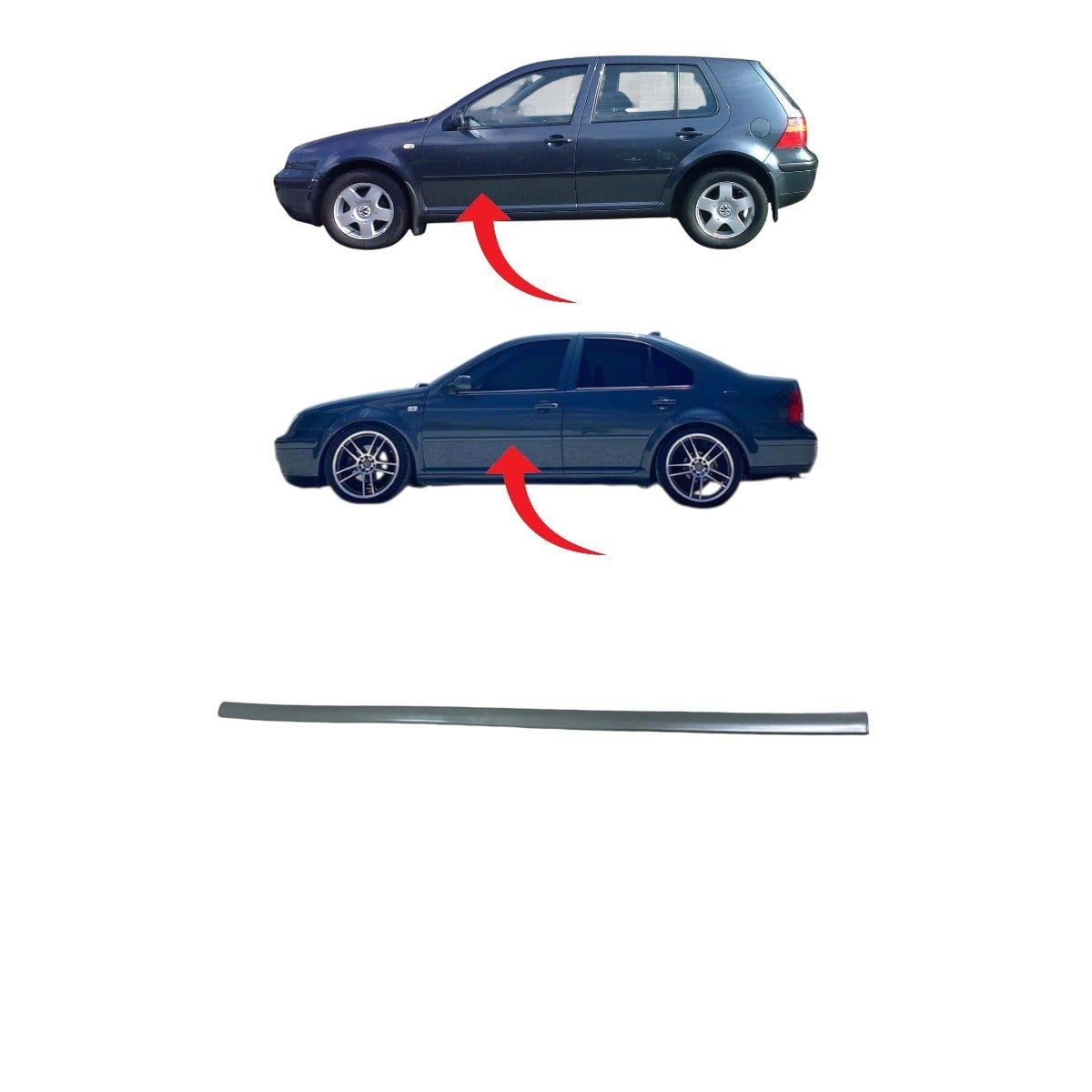 Golf4-Bora Kapı Çıtası Ön Sol Boyanır 1998-2004 1J4853515G GRU