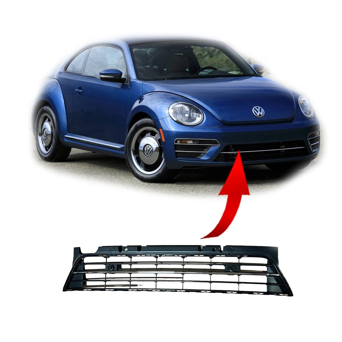 New Beetle Ön Tampon Orta Izgara Sensörlü 2017 Sonrası 5C5853671T
