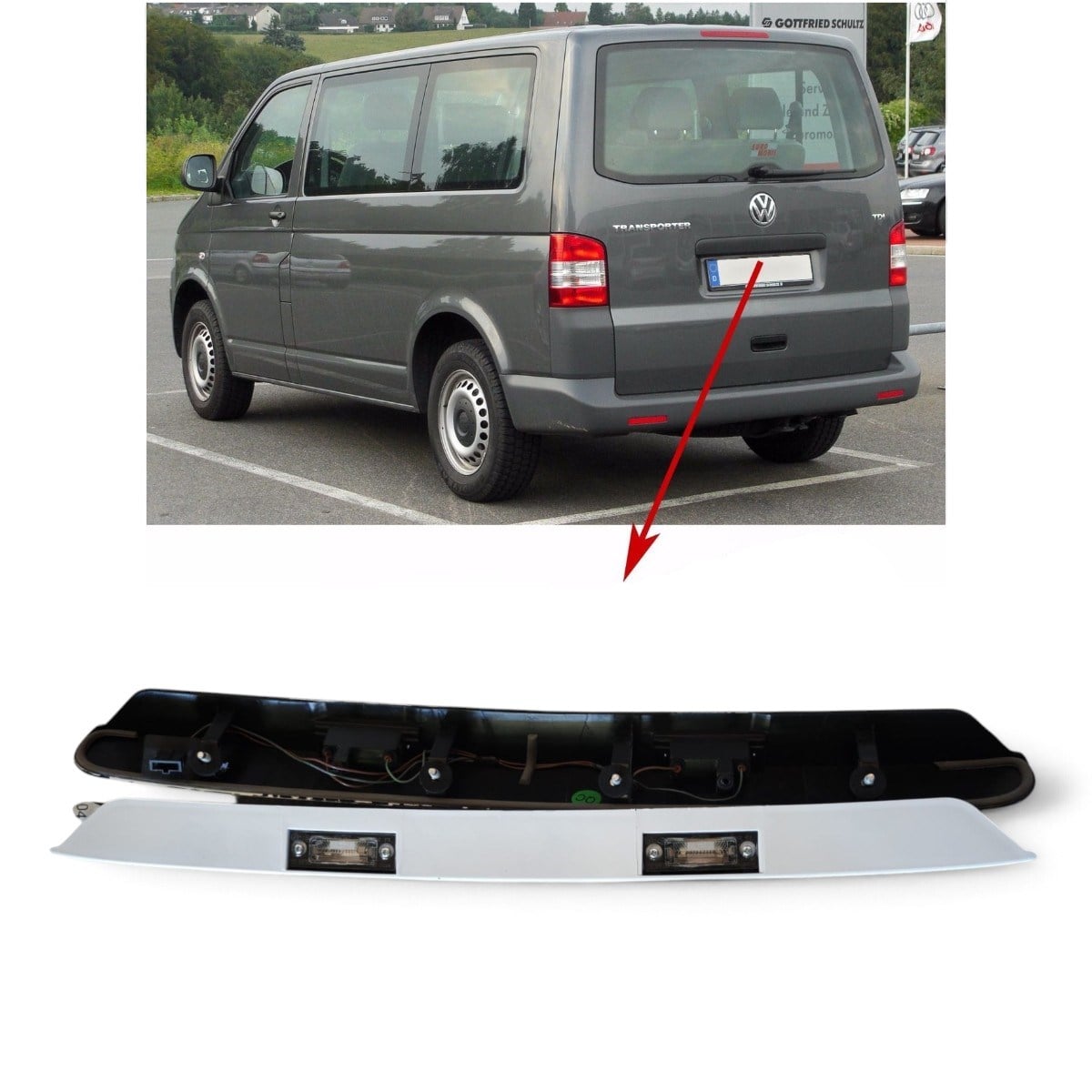 Transporter T5-T6 Plaka Lamba Çıtası Boyanır 2005-2015 7E0827329G