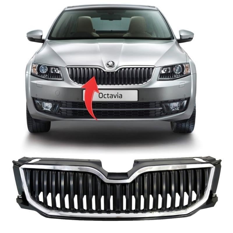 Skoda Octavia Ön Panjur+Krom Çerçeve 2013-2017 5E0853651/761 2ZZ