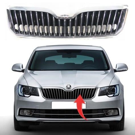 Skoda Süperb Ön Panjur Full Kromlu 2013 Sonrası 3T0853668B