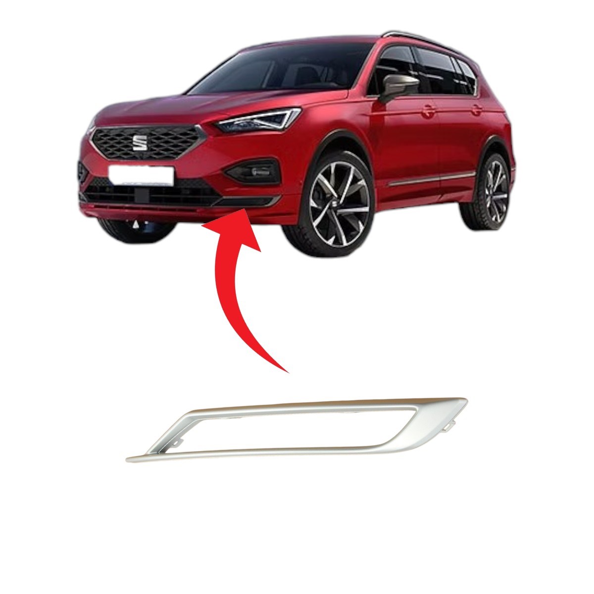 Seat Tarraco Ön Tampon Sol Çerçeve Mat Krom 2019-24 5FJ854643 3Q7