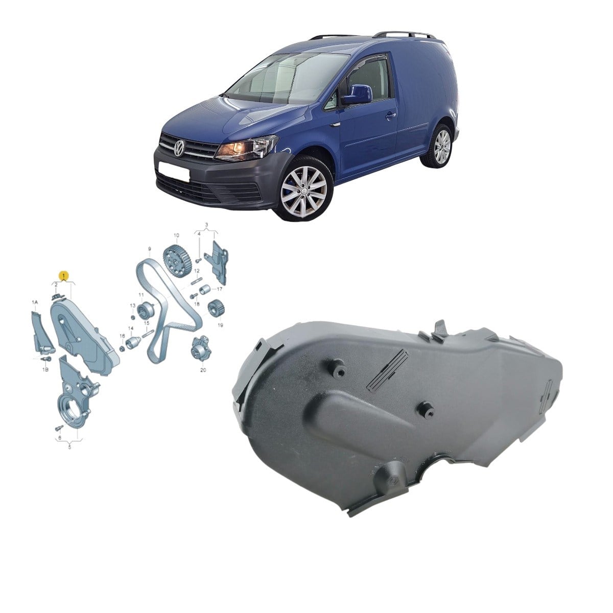 Vw Caddy Triger Kapağı Üst 2.0TDI 2015-2020 04L109107F