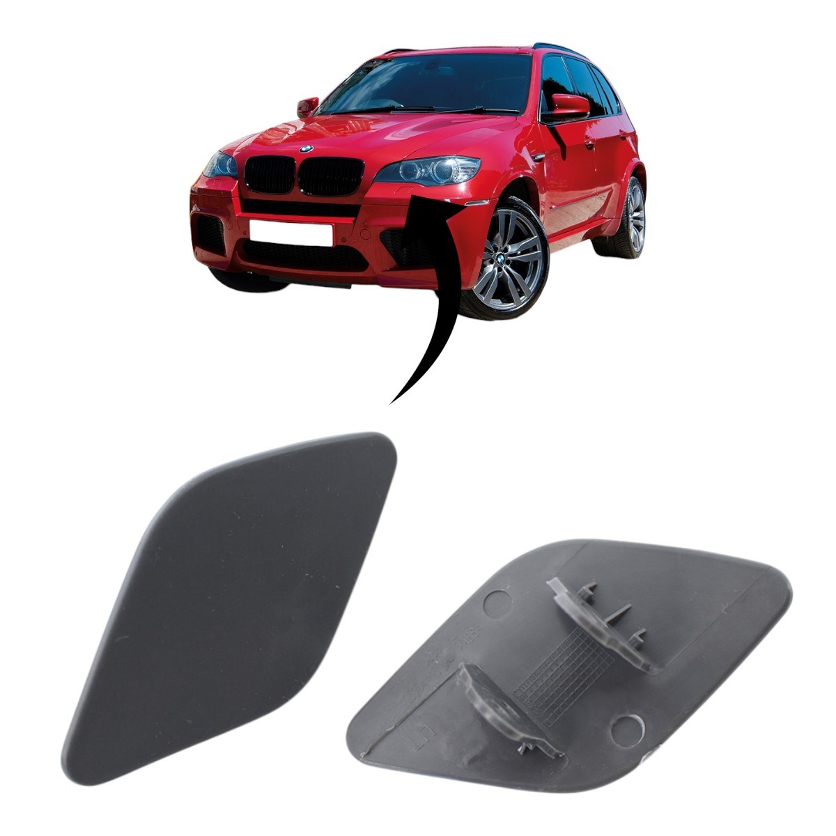 Bmw X5 E70 Far Yıkama Kapağı Sol M-Tech 2007-2013 51657052427