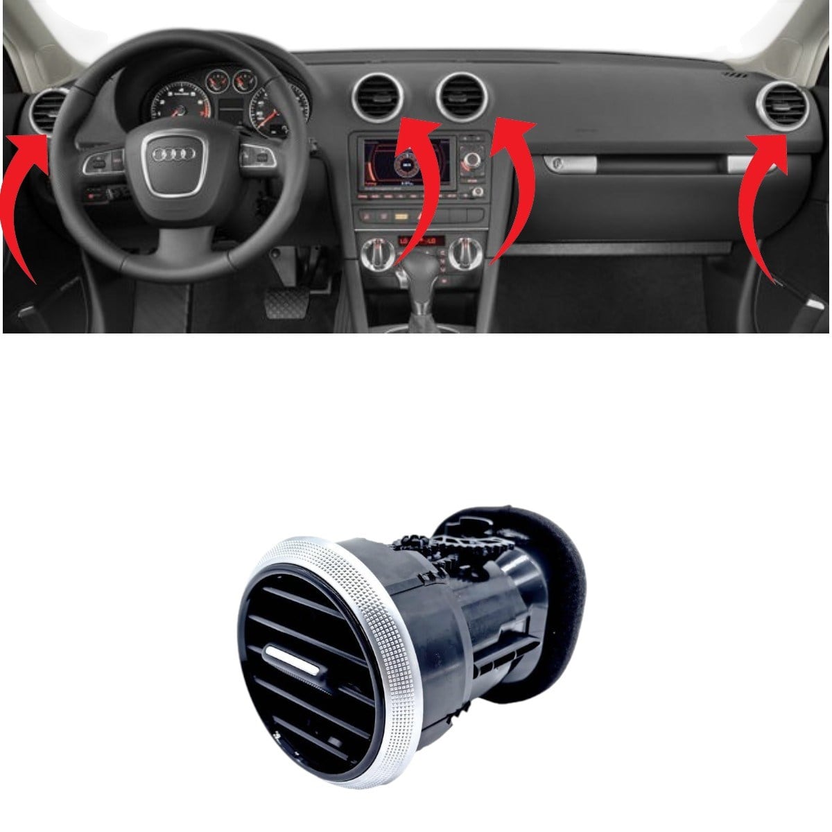 Audi A3 Ön Orta Havalandırma 2005-2012 8P0820901C