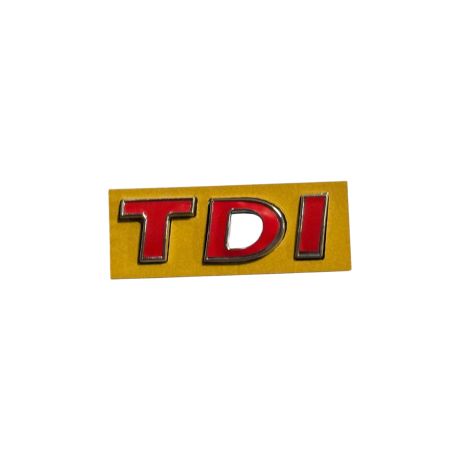 Vw TDI Yazı Kırmızı 20mm-60mm Yapıştırma