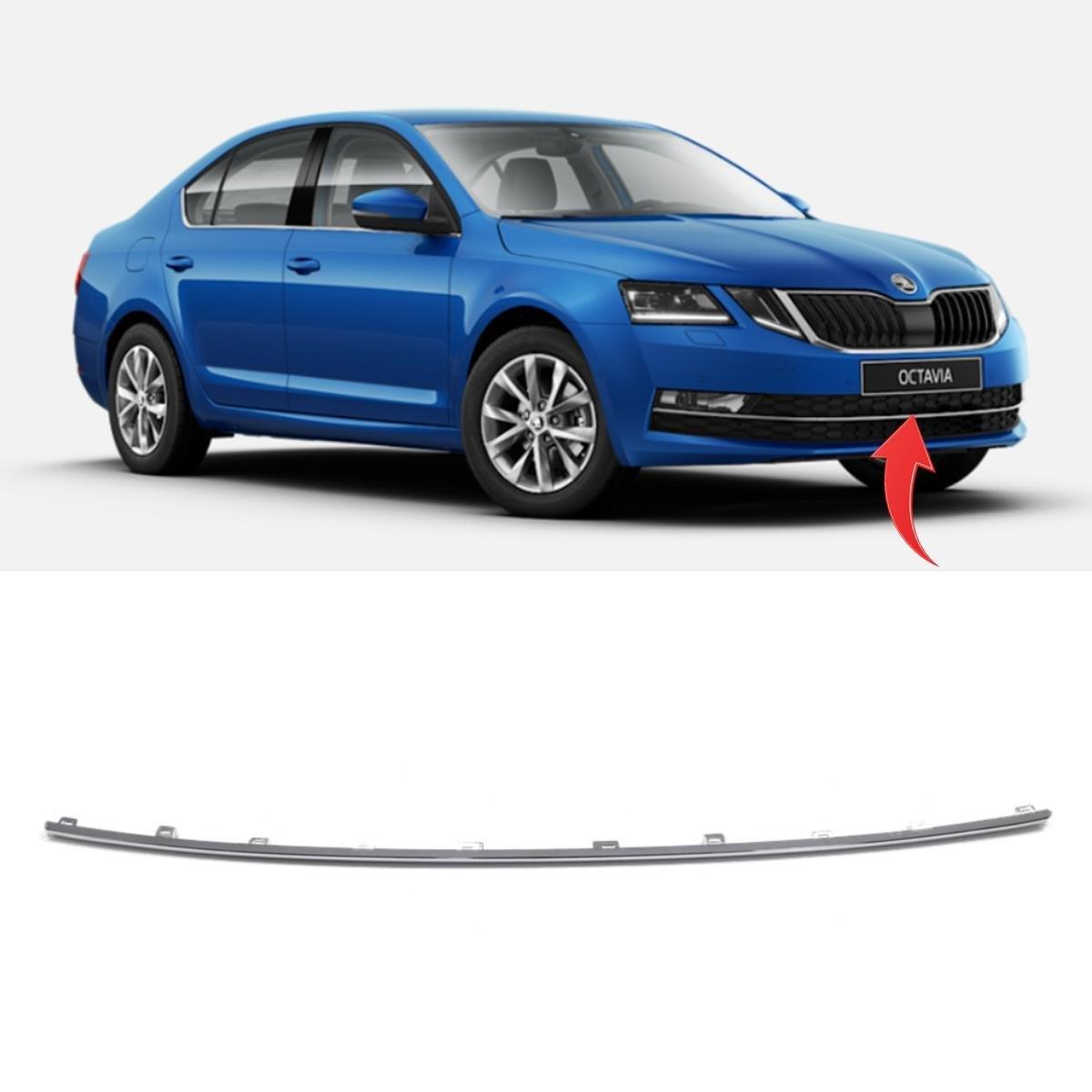 Skoda Octavia Orta Izgara Kromu Tek Krom 2018 Sonrası 5E0853551