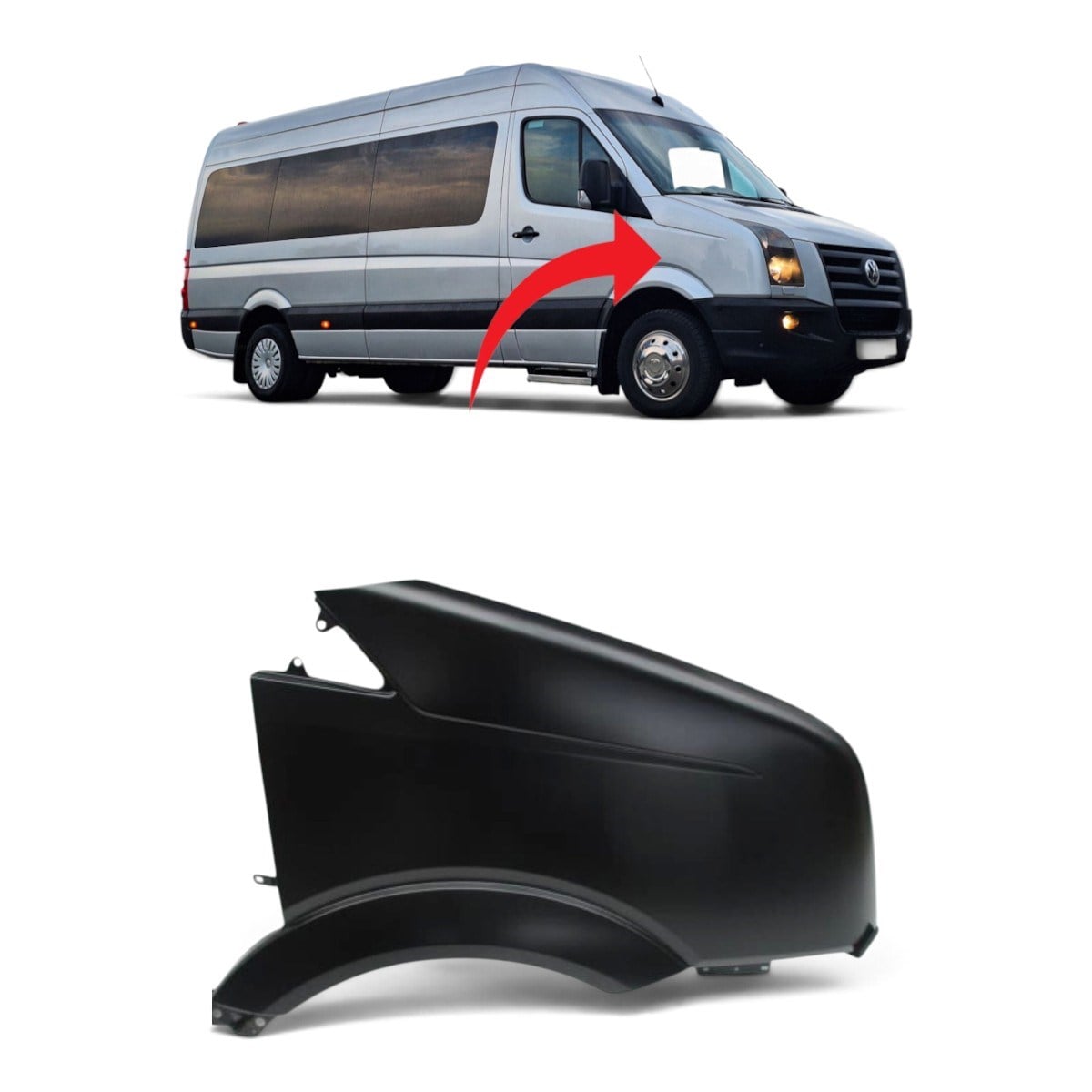 Vw Crafter Sağ Ön Çamurluk 2006-2016 2E0821306
