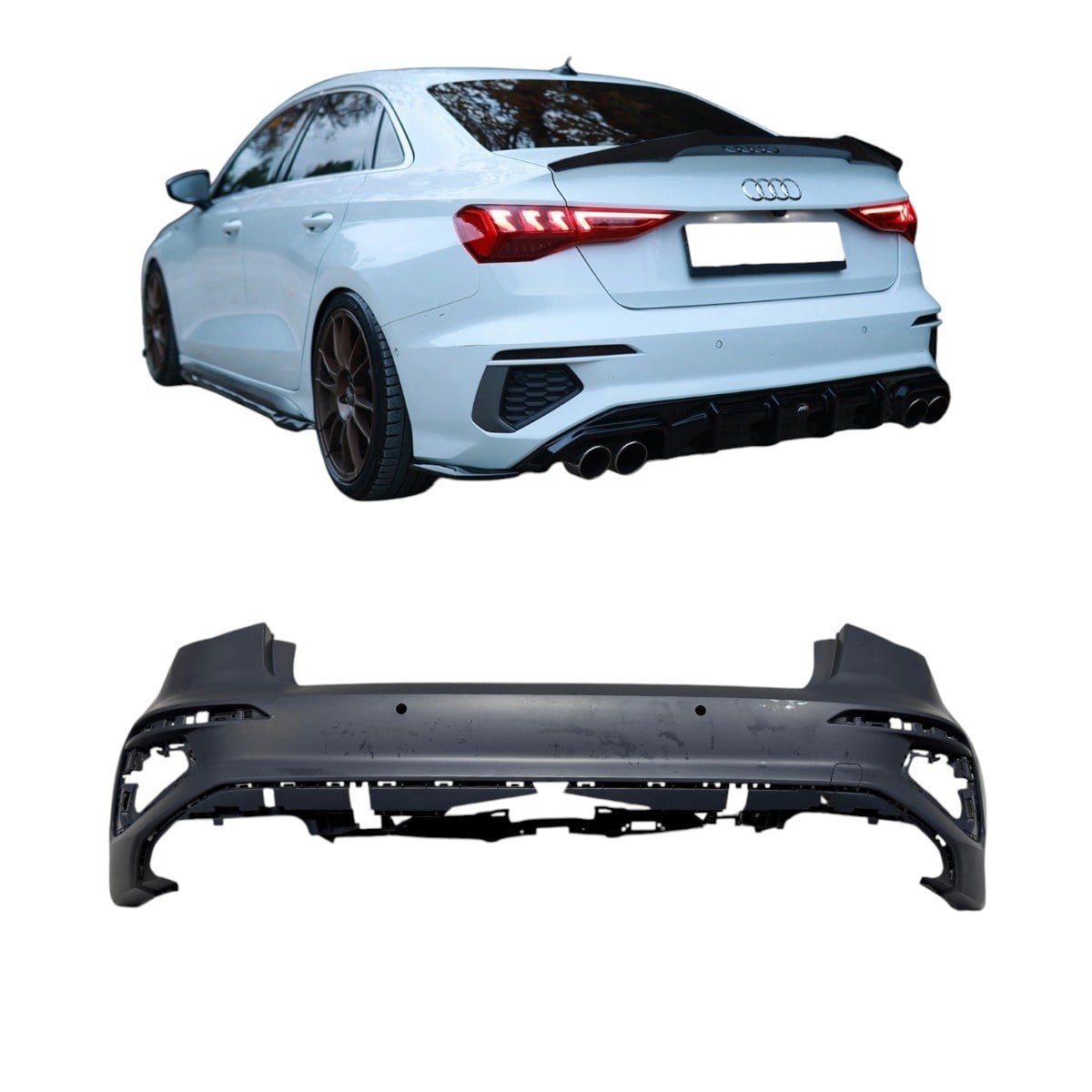 Audi A3 Sedan S-Line Arka Tampon 4 Sensörlü 2021-2025 8Y5807067E