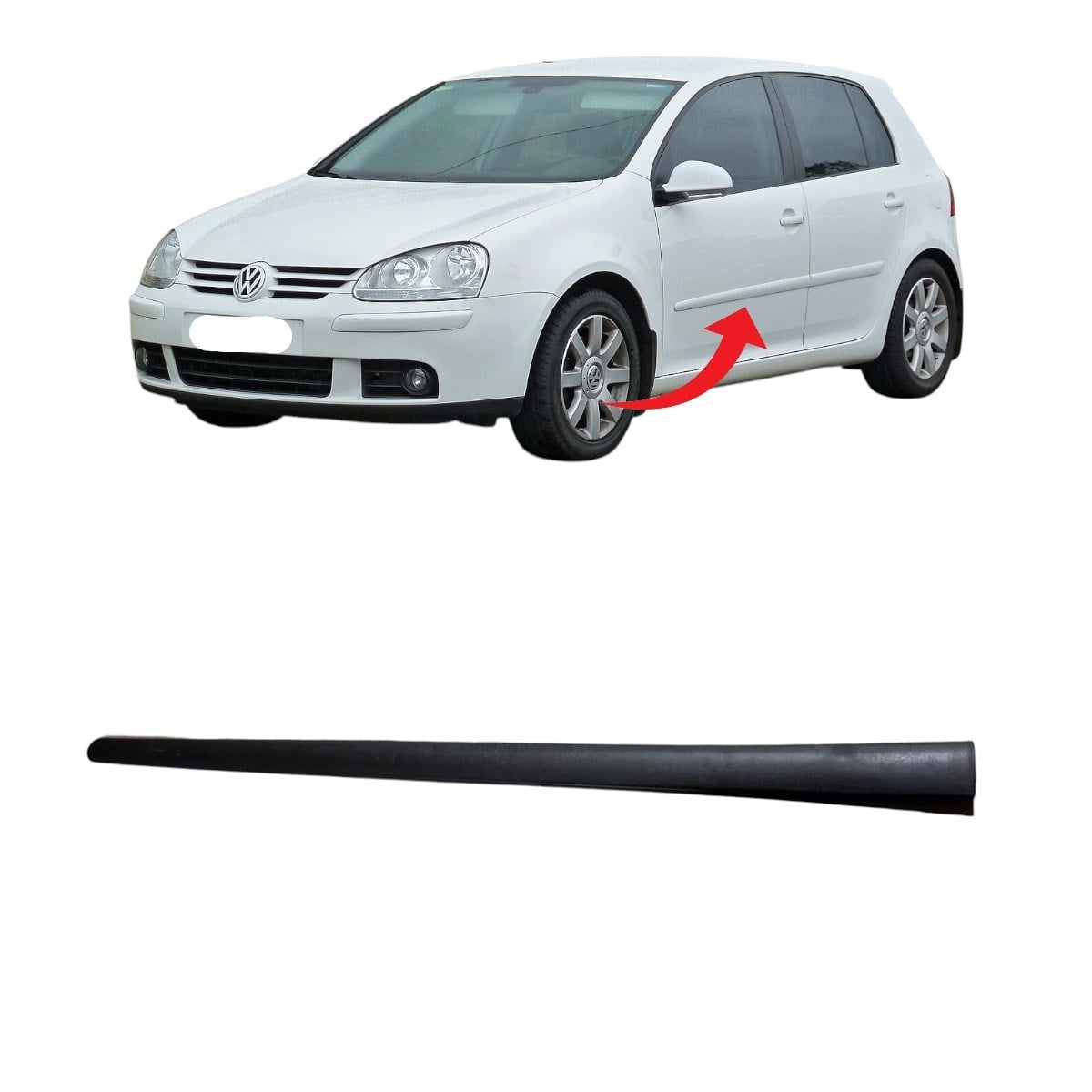Golf5 Kapı Çıtası Ön Sol Saten Siyah 2005-2009 1K4853515B 9B9