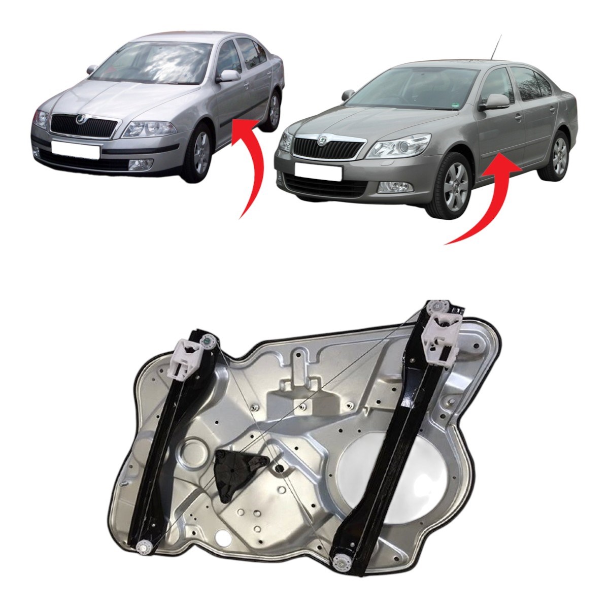 Skoda Octavia Kapı Cam Mekanizması Sol Ön 2005-2012 1Z1837461