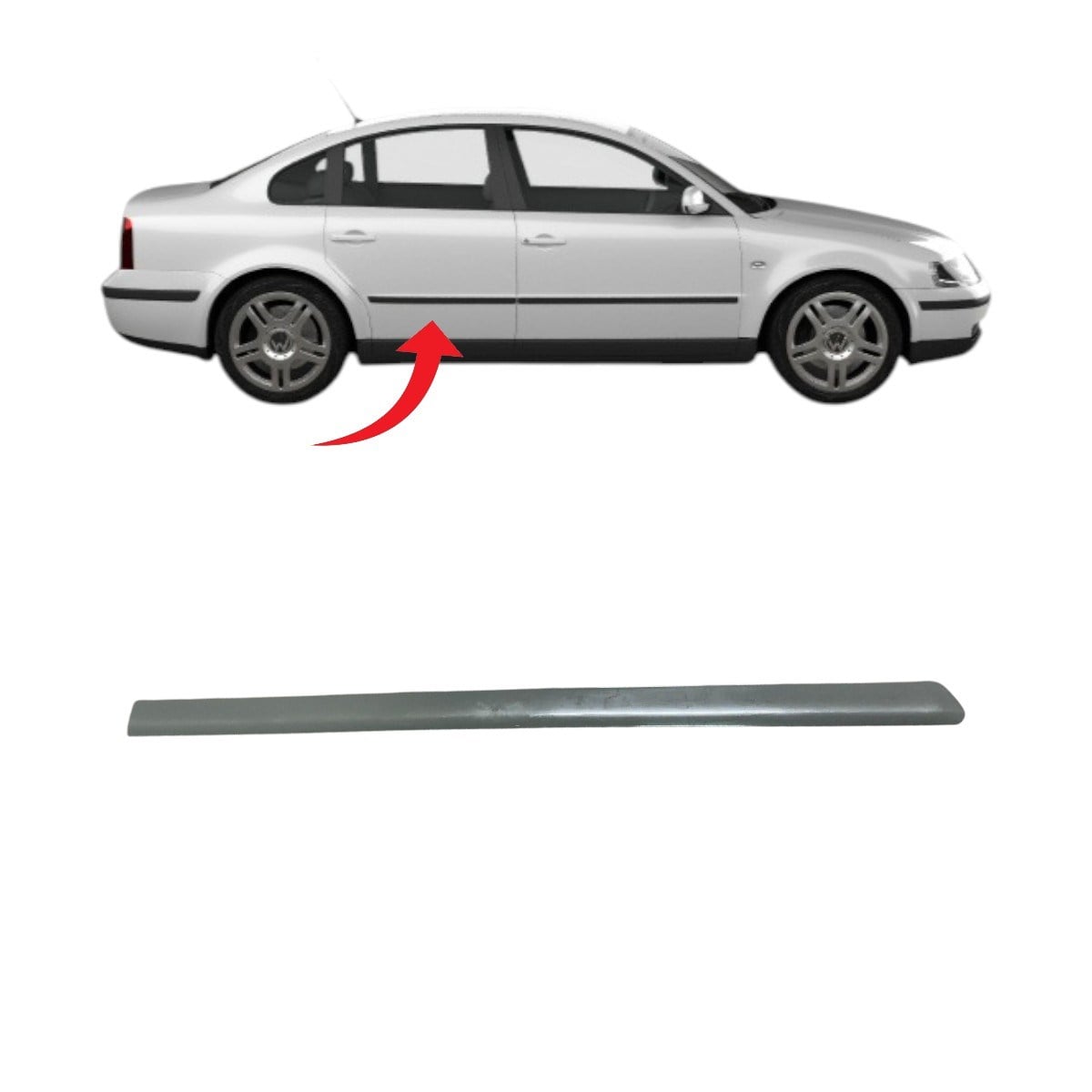 Passat B5 Kapı Çıtası Arka Sağ Boyanır 1997-2000 3B0853754 GRU