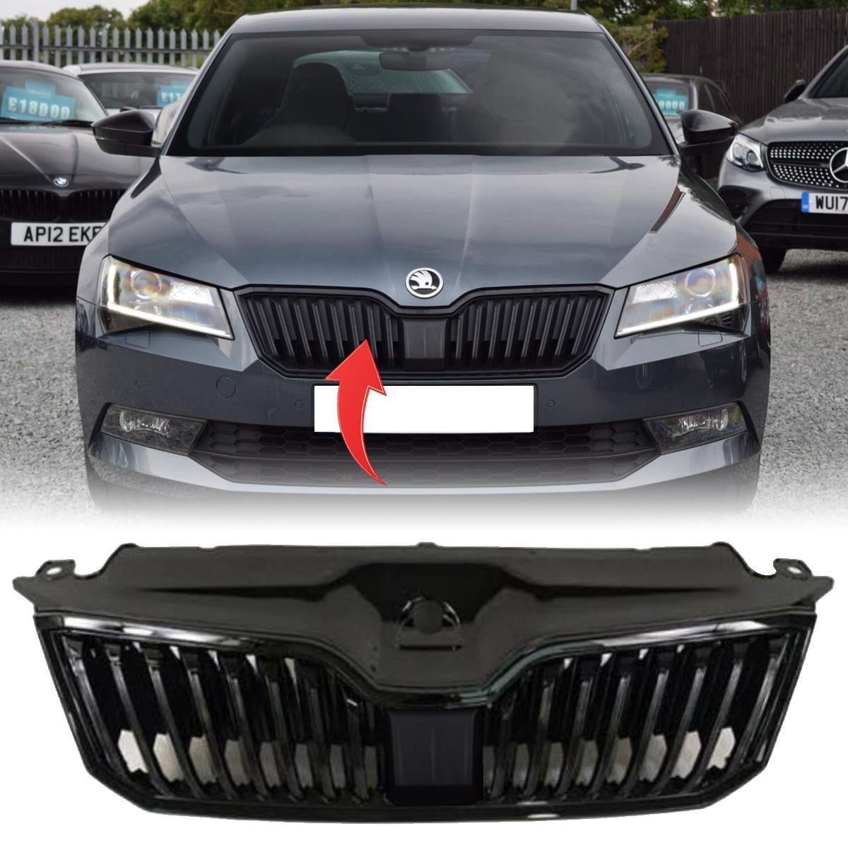 Skoda Superb Ön Panjur Piano Black+Üst Plastik 2015-2019 3V0853653B