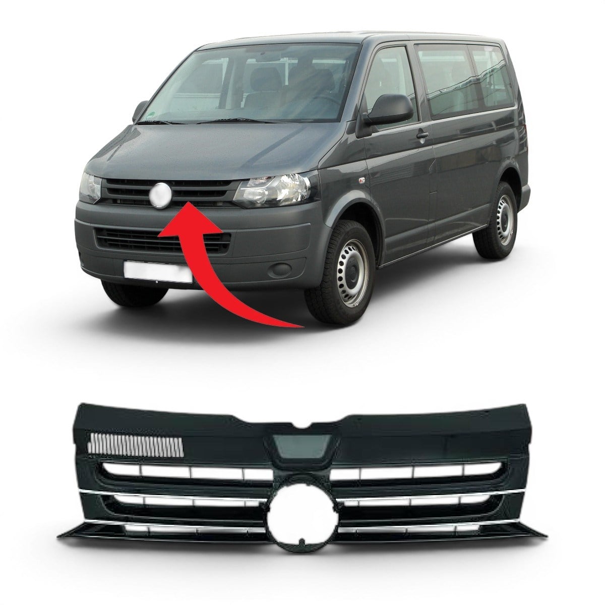 Vw Transporter T6 Ön Panjur Krom Çıta 2011-2015 7E5853651 NPU