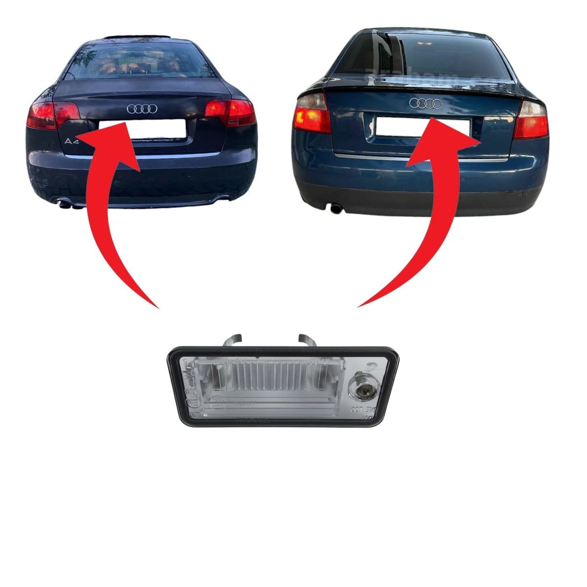 Audi A4 Plaka Lambası Sağ 2001-2009 8E0943022B