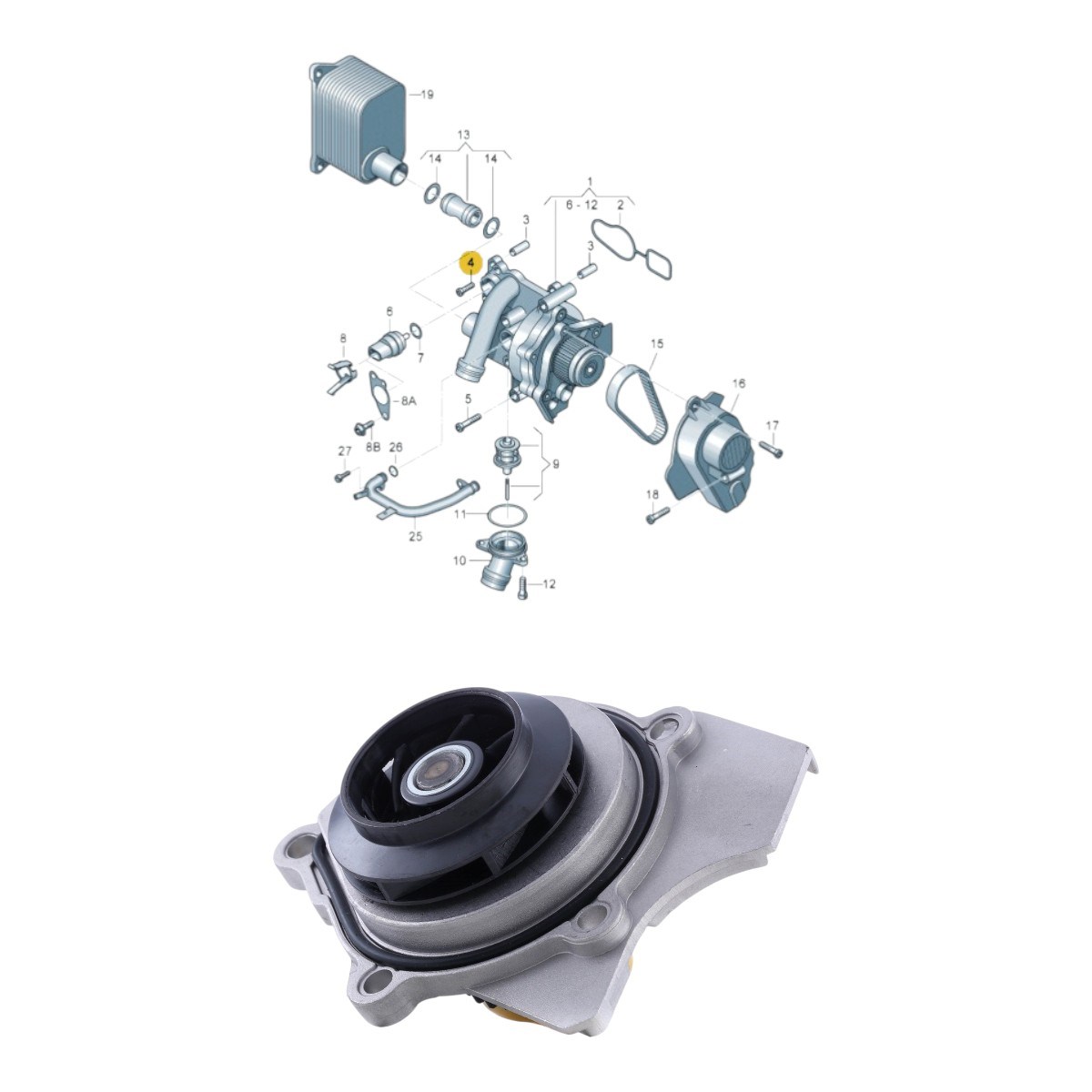 GK- A4 A5 Devirdaim(Yarım) 1.8-2.0TFSI 2009-2015 06H121026CF