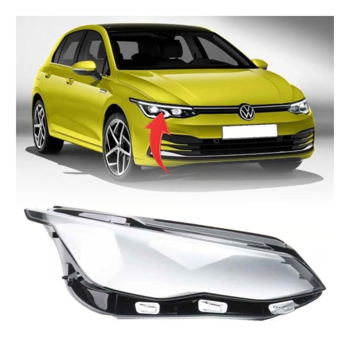 Vw Golf 8 Far Camı Sağ 2021-2024 5H1941030BX