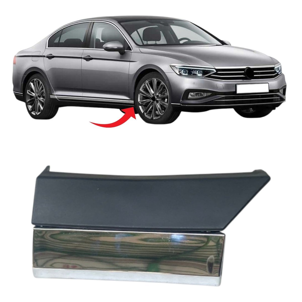 Vw Passat Çamurluk Bakaliti Komple Krom Sağ 2015-2019 3G0853992A