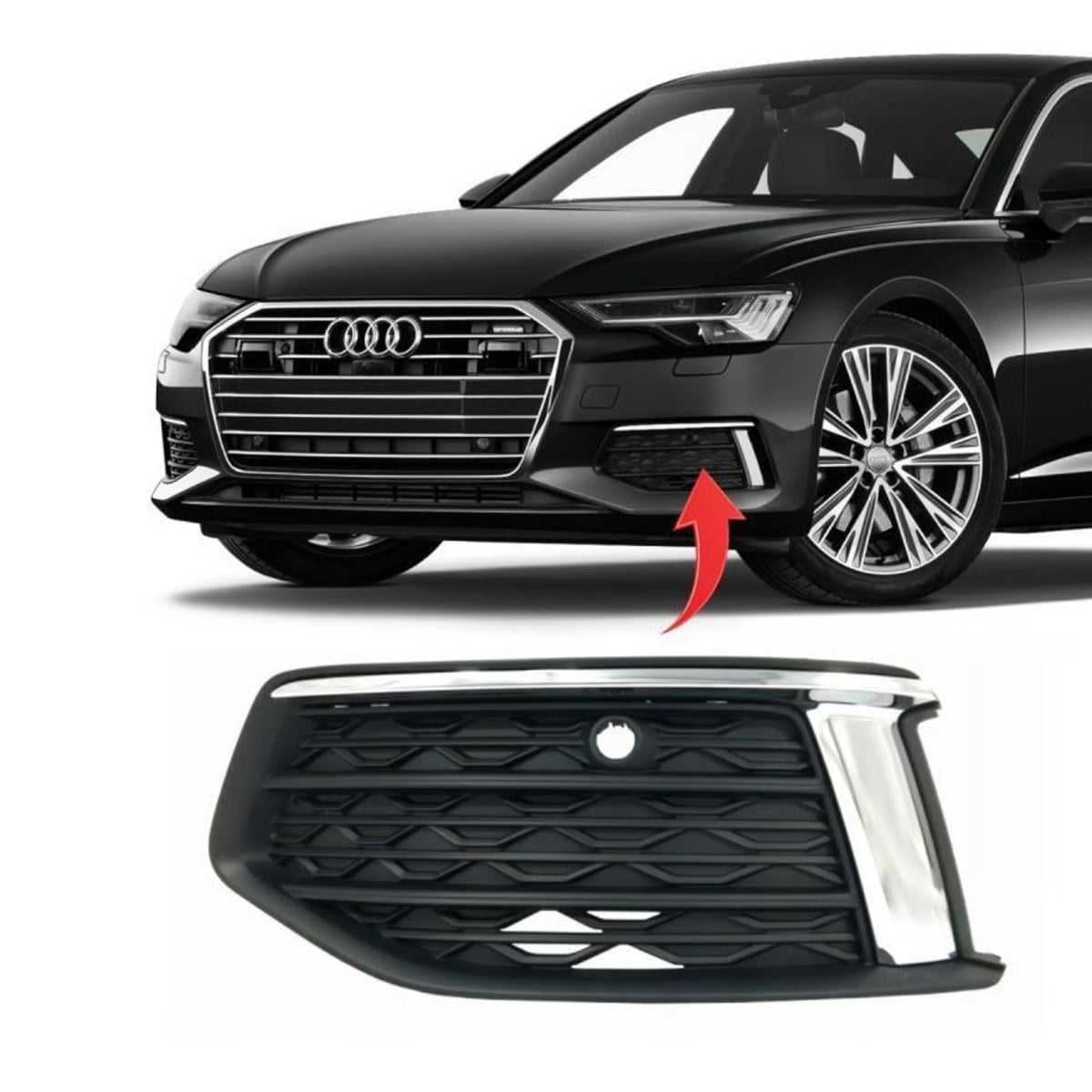 Audi A6 S-Line Ön Tampon Kapağı Sol 2019-2022 4K0807647C