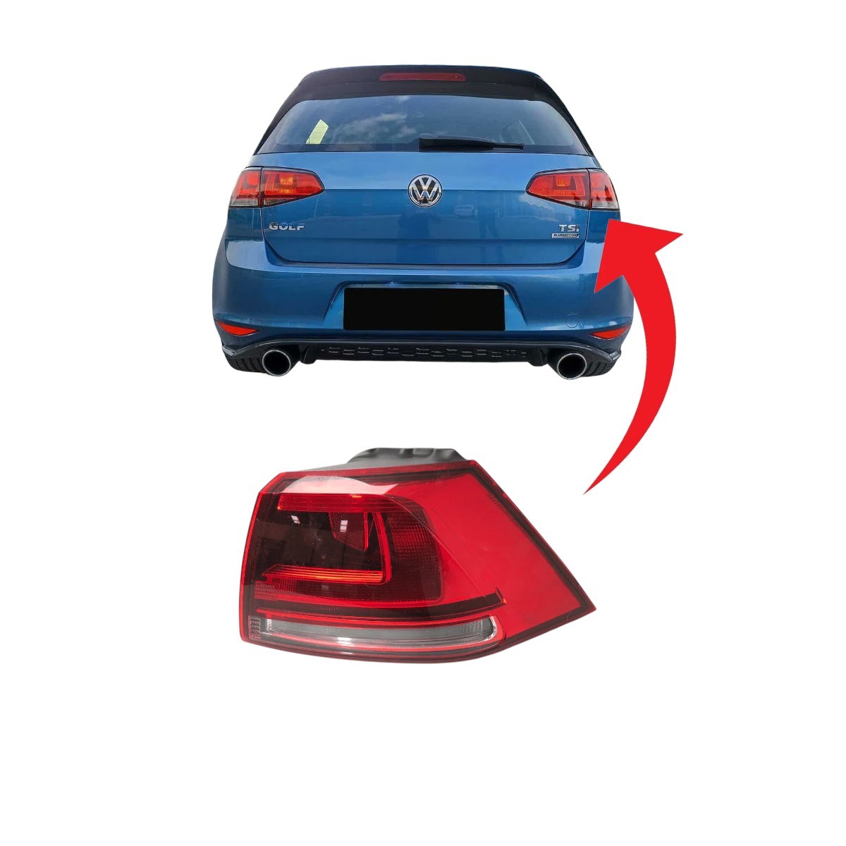 Vw Golf7 Sağ Dış Stop Lambası 2013-2017 5G0945096P