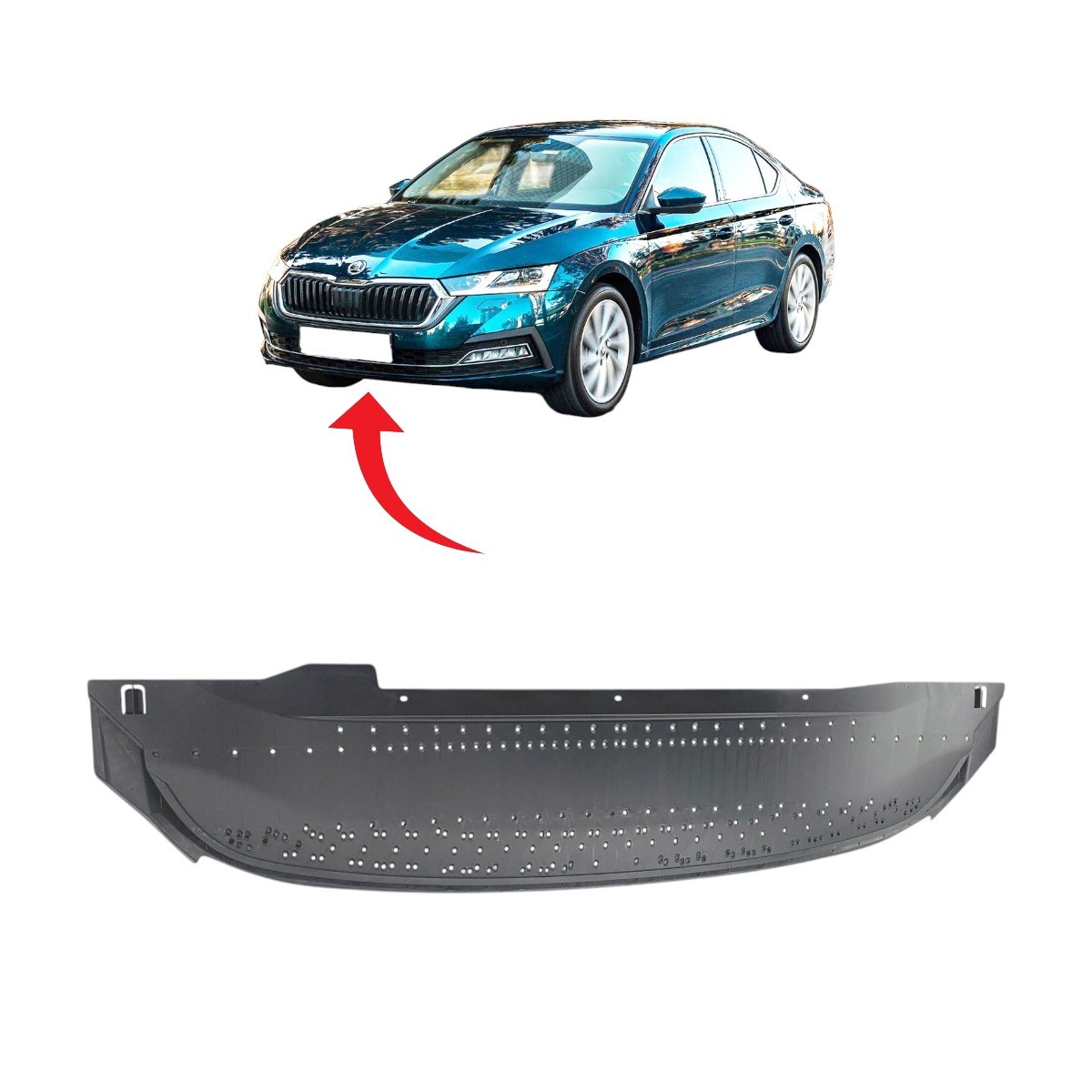 Skoda Octavia Ön Tampon Spoyleri 2020-2025 5E3807611C 9B9