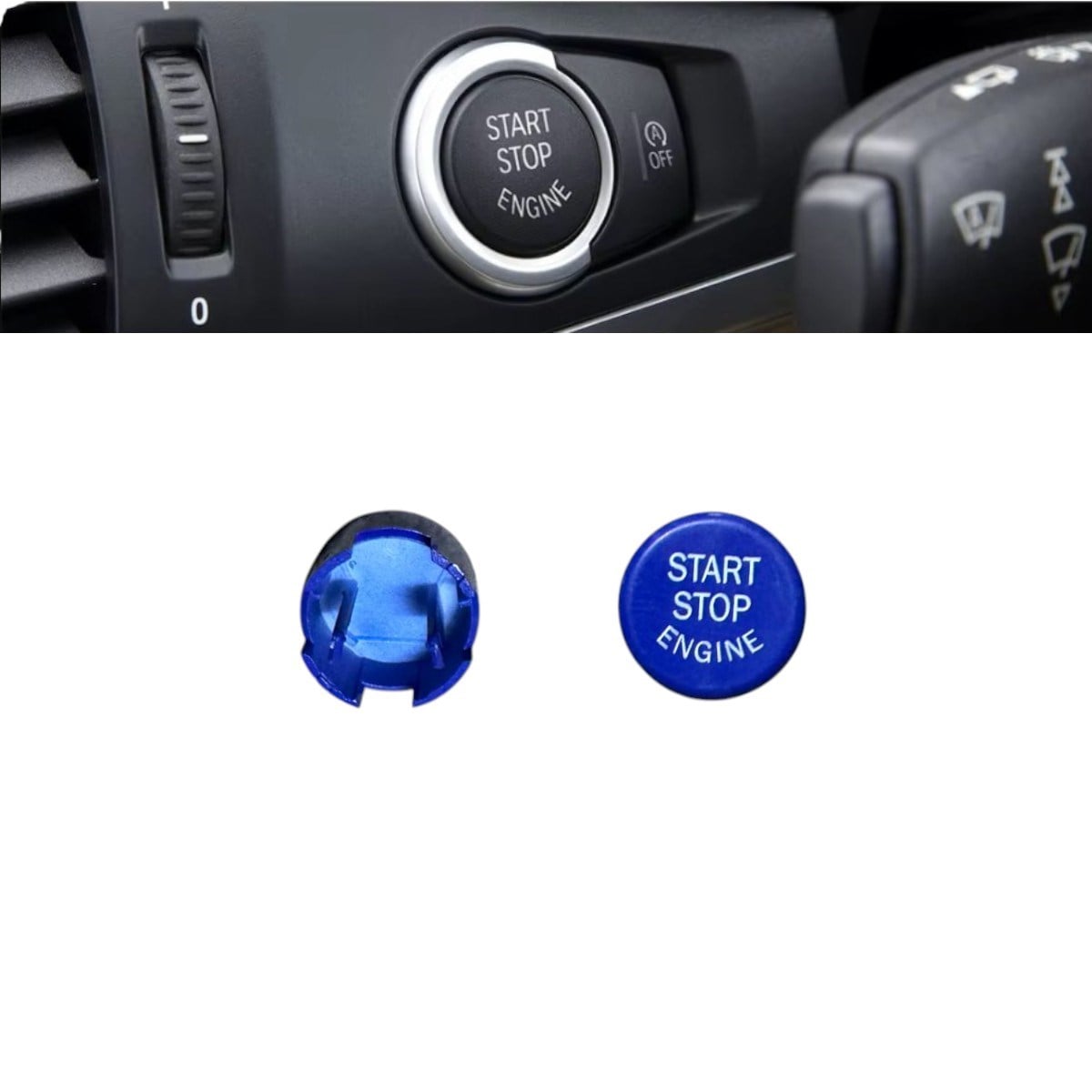 Bmw F10 LCI F07 F11 F12 F13 F01 LCI Start Stop Düğme Kapağı Mavi