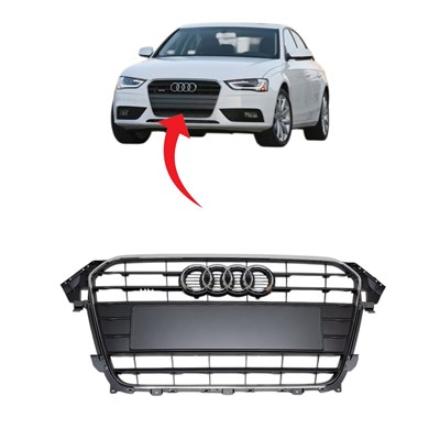 Audi A4 Ön Panjur Krom Çerçeve Sensörsüz 2012-2015 8K0853651E 1QP