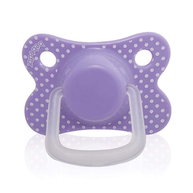 Bebedor B-141 Retro Yassı Uç Silikon Emzik 0-6 Ay No:1 Mor