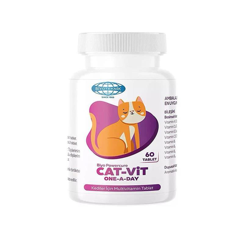 Biyoteknik Cat-Vit One A Day Kediler İçin Multivitamin 60 Tablet