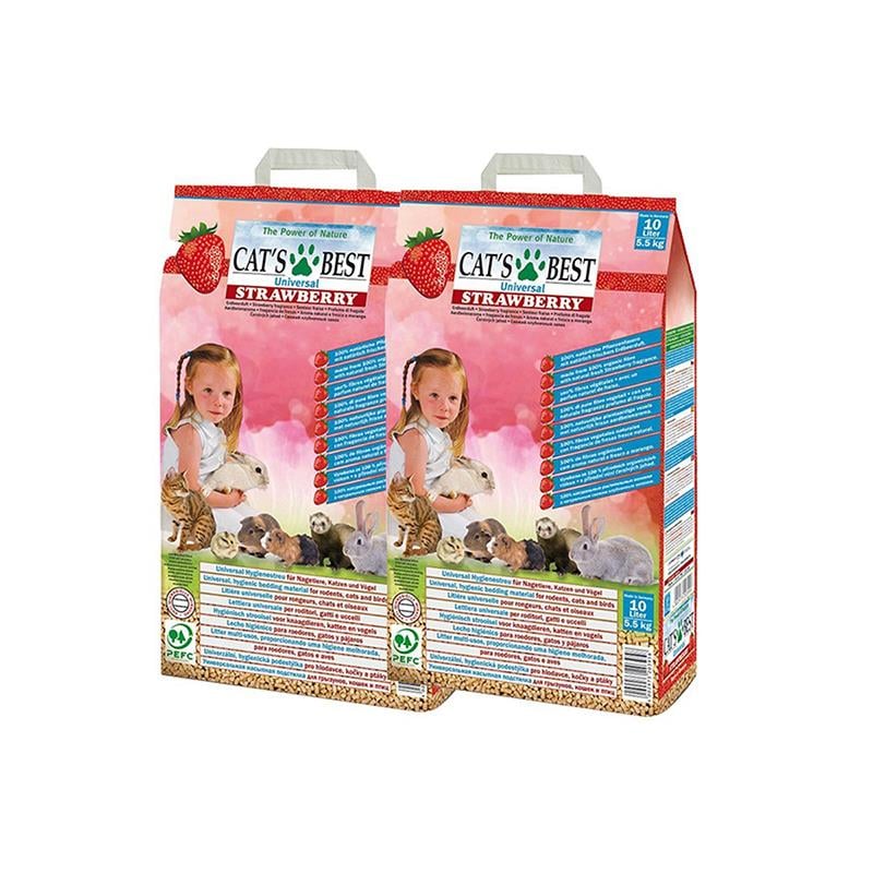 Cats Best Universal 10 lt Çilekli Kedi Kumu x 2 Paket