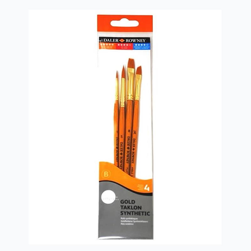 Daler Rowney Gold Taklon 4'lü Fırça Seti