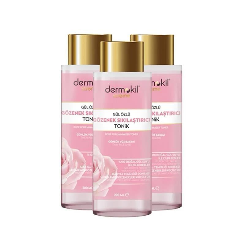 Dermokil Gül Özlü Gözenek Sıkılaştırıcı Tonik 200 ml x 3 Adet