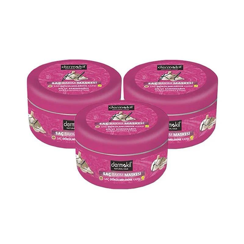 Dermokil Vegan Kil ve Sarımsak Saç Bakım Maskesi 300 ml x 3 Adet