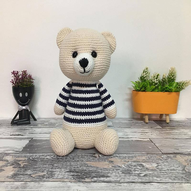 El Örgü Amigurumi Oyuncak Ayıcık Bej