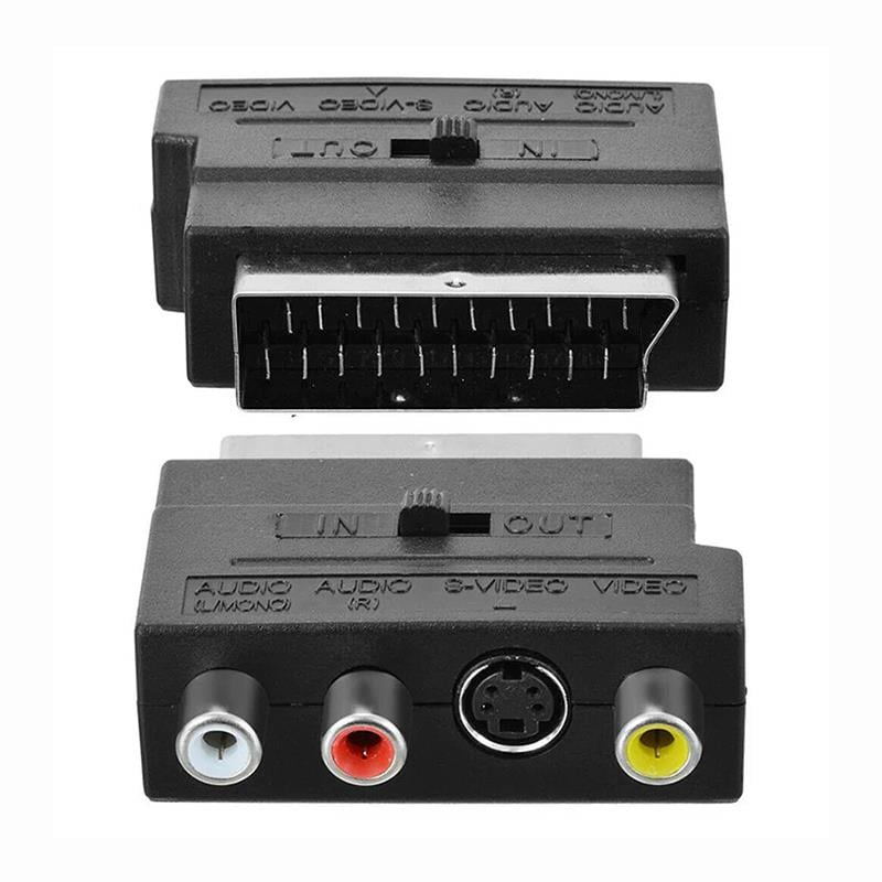 Elektromer Scart Adaptör Switch'li (İn-Out)