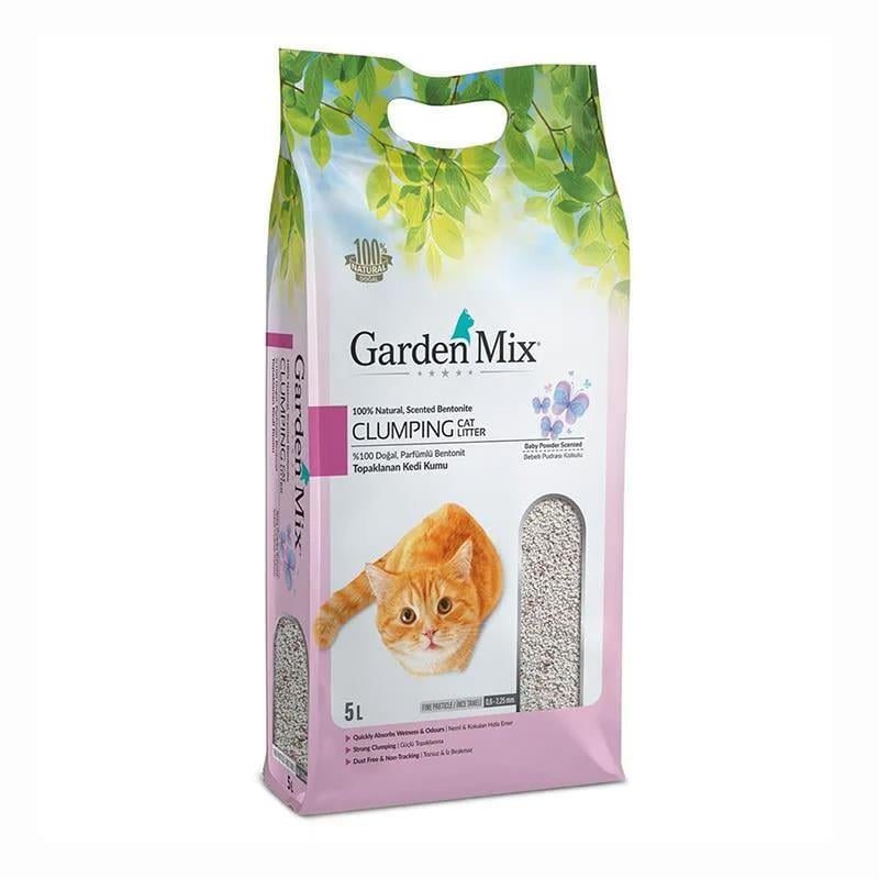 Gardenmix Bentonit Bebek Pudrası İnce Kedi Kumu 5 Lt