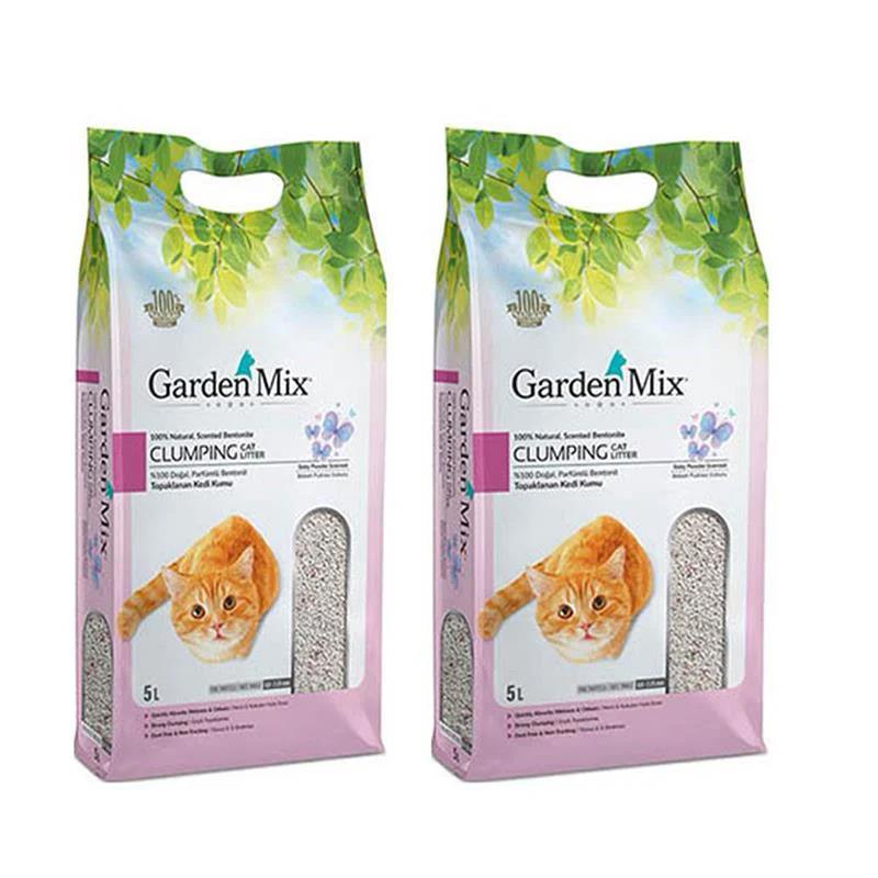 Gardenmix Bentonit Bebek Pudrası İnce Kedi Kumu 5 Lt X 2  Paket