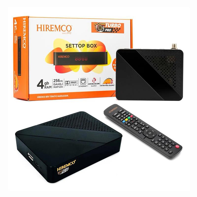 Hiremco Turbo Pro Dahili Wifi Full HD Mini Uydu Alıcısı Linux Tabanlı 4GB Ram Dahili Hafıza