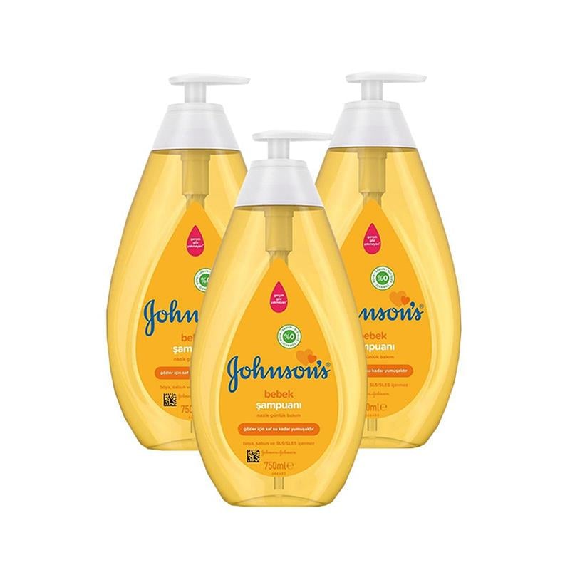 Johnson's Baby Bebe Şampuanı 750 ml 3 Lü Paket