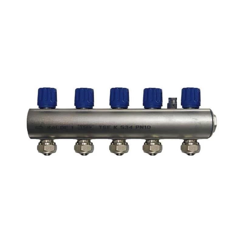 Kalde 1'' Kendinden Vanalı Kollektör 5 Ağızlı Mavi