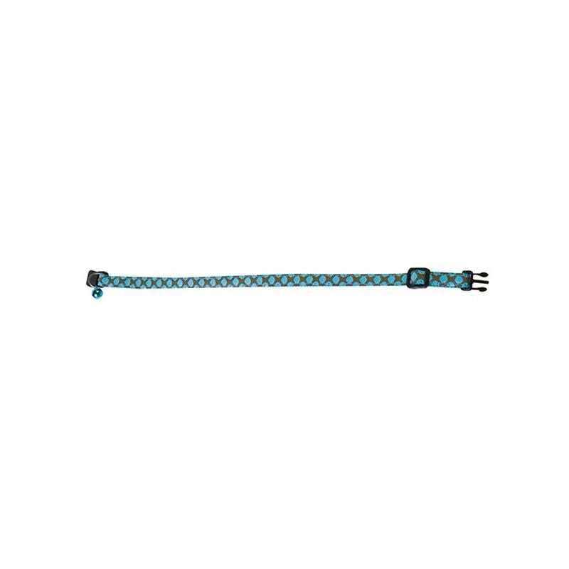 Karlie Kedi Boyun Tasması Mavi Desenli 25-35 cm x 10 mm
