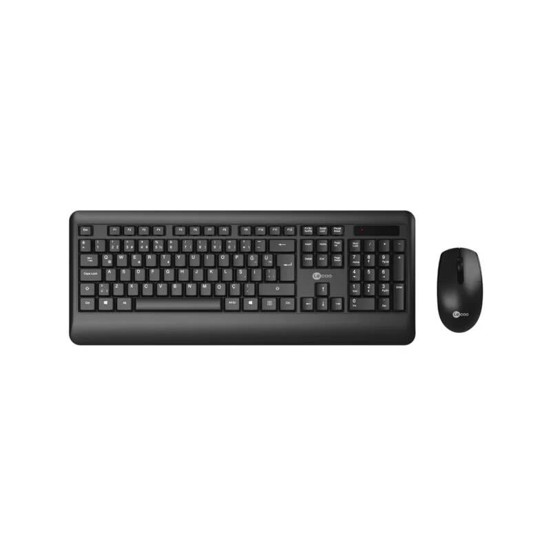 Lenovo Lecoo KW202 Kablosuz Türkçe Q Klavye & Mouse Set Siyah